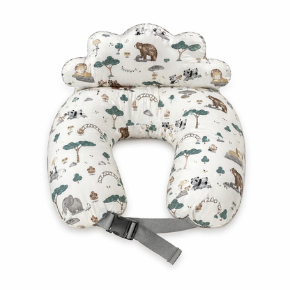 Off white animal print feeding pillow