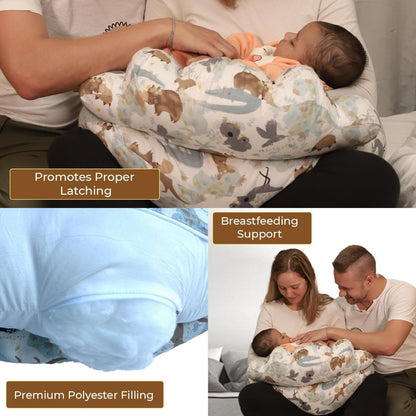 White Dino Feeding Pillow