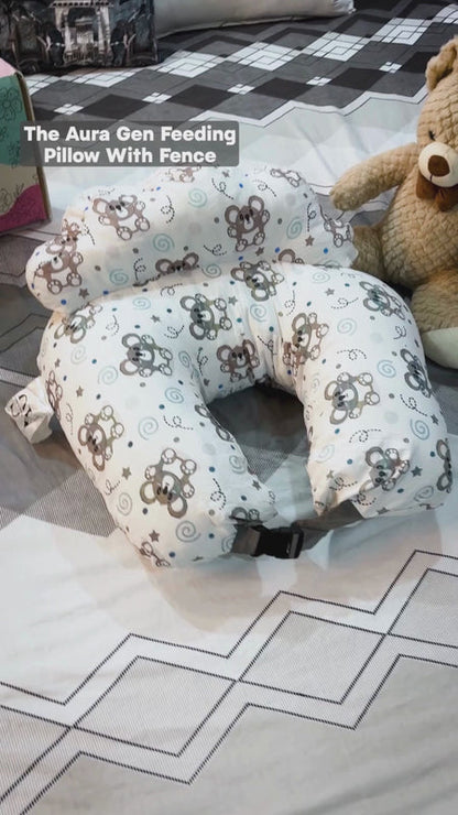 Gray colour feeding pillow