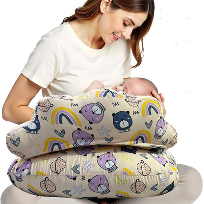 Yellow Print Feeding Pillow
