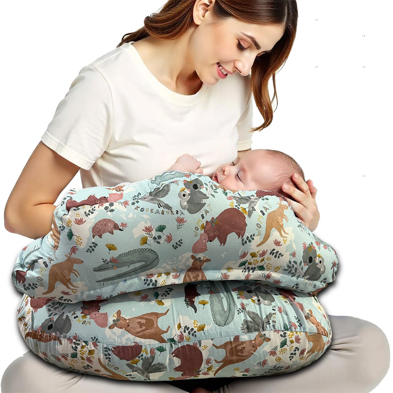 Green Colour Feeding Pillow