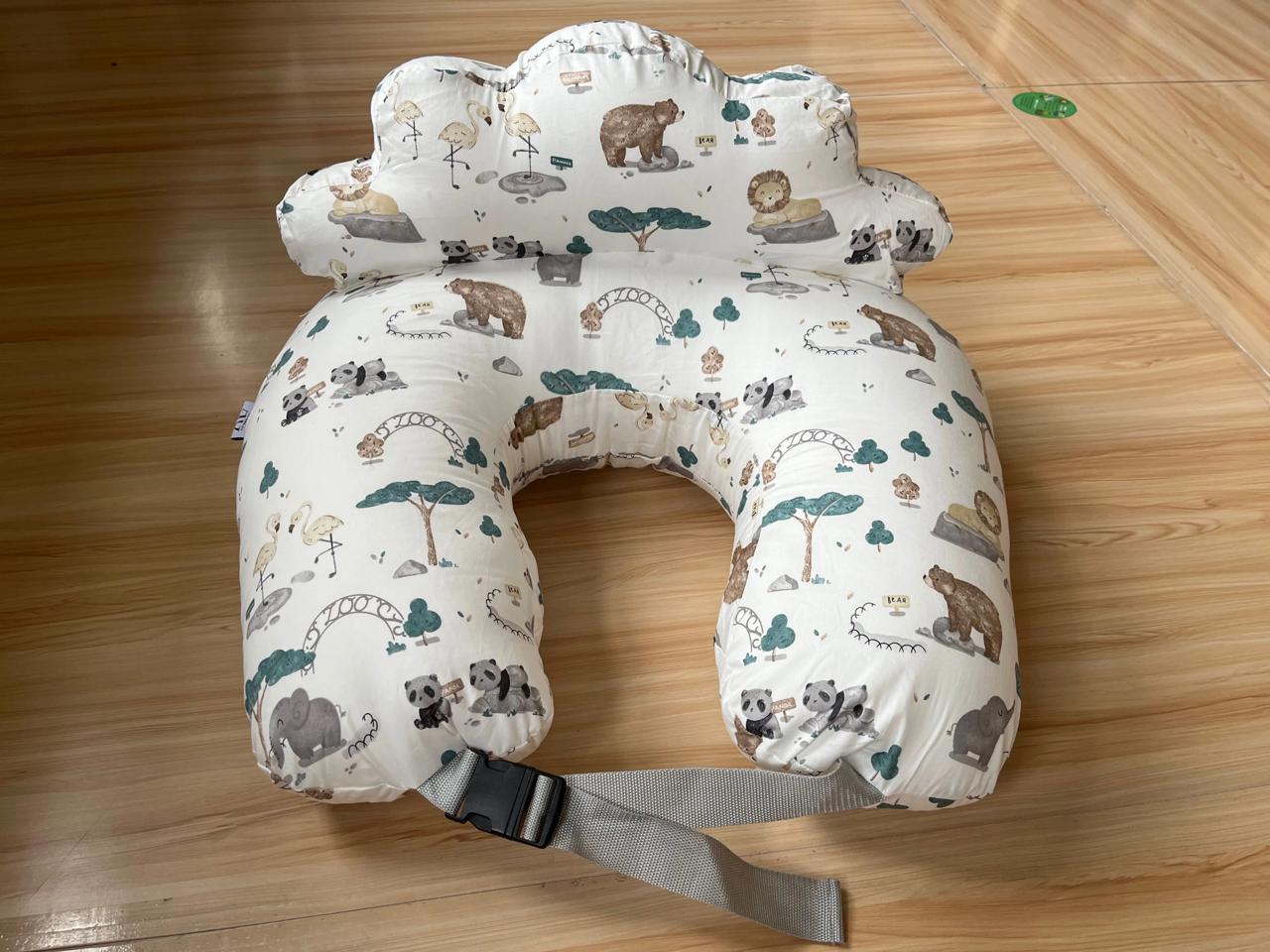 White Dino Feeding Pillow